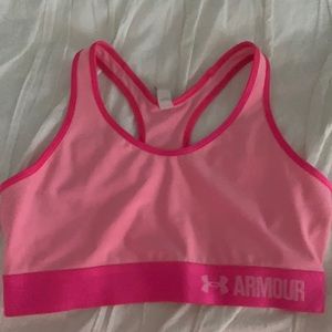 Pink under armor bra